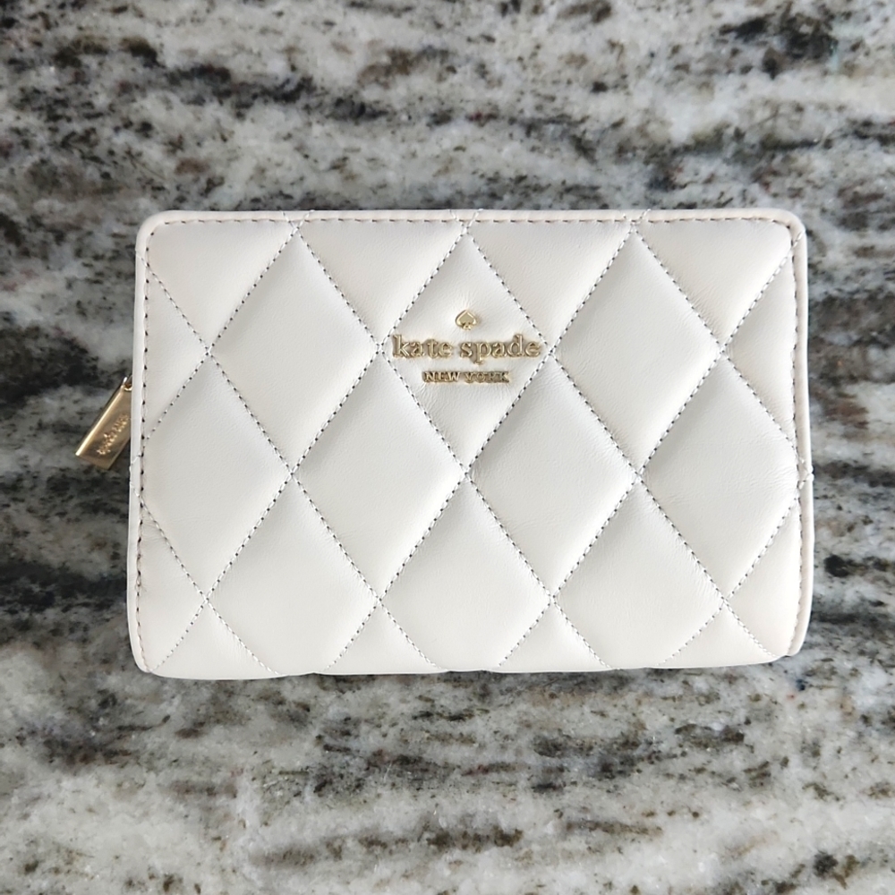 Kate Spade Carey smooth quilted leather wallet